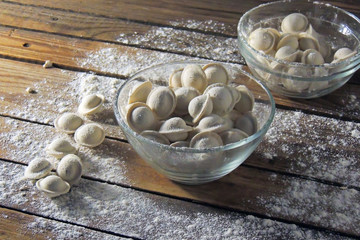 homemade dumplings, closeup