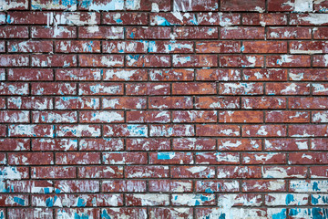 Old Weathered Red Brick Wall Texture 