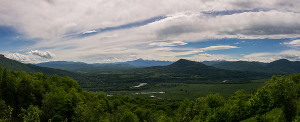 Fototapeta na wymiar panorama of mountain valley