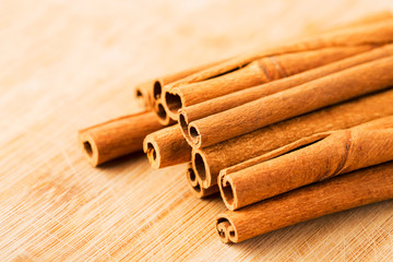 Cinnamon sticks closeup