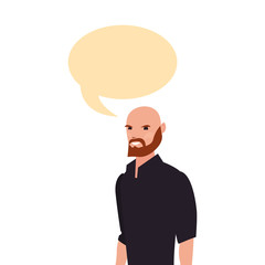 man character avatar talking