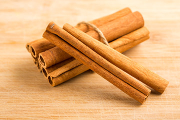Cinnamon sticks closeup