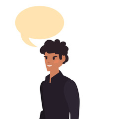 man character avatar talking