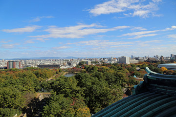名古屋城の天守閣からの風景