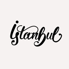 Istanbul lettering. Vector illustration.