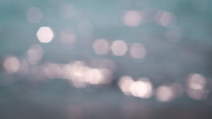 Hexagon bokeh abstact blur background