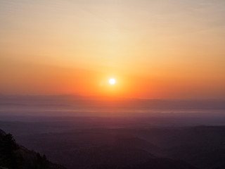 日の出 夜明け 山 登山 ご来光