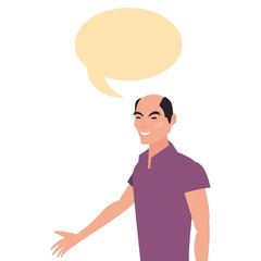 man character avatar talking