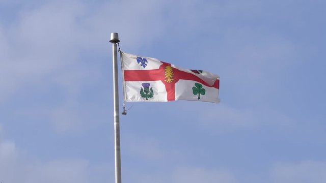 Official city of Montreal, Quebec Canada floating in the air.