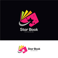 star book logo designs, education logo designs concept