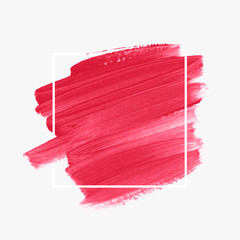 Brush stroke paint background vector. Perfect painted design for logo, sale banner or headline.