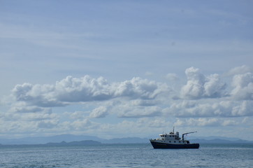 Sea view and beautiful clouds