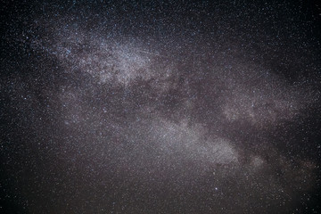 Fototapeta na wymiar Real Night Sky Stars With Milky Way Galaxy. Natural Starry Sky Background