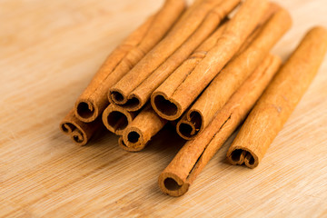 Cinnamon sticks closeup