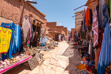 Street Market in Ait Benhaddou Kasbah, Morocco