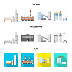 Vector design of production and structure symbol. Set of production and technology stock vector illustration.