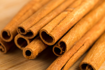 Cinnamon sticks closeup