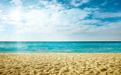 Summer background of beach and free space for your decoration. 