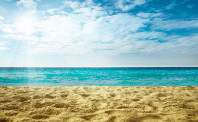 Summer background of beach and free space for your decoration. 