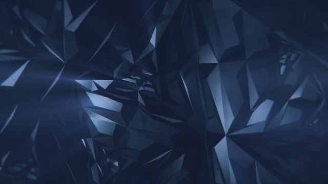 Fantastic Dark Blue Polygons Background