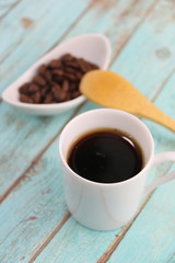 Tasse et grains de café