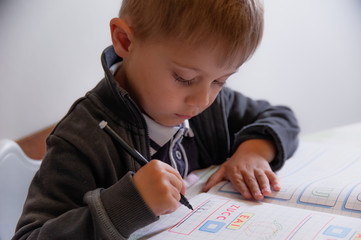 child learns to write