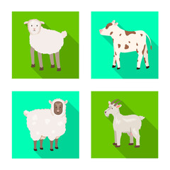 Obraz premium Isolated object of breeding and kitchen sign. Collection of breeding and organic stock symbol for web.