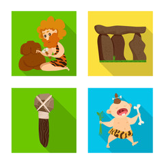 Vector illustration of evolution  and prehistory symbol. Collection of evolution  and development  stock vector illustration.