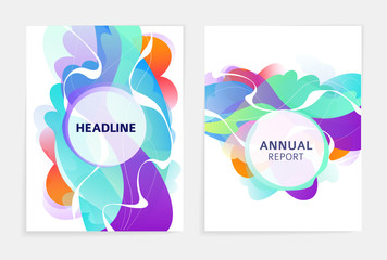 Set of designs for flyer, broshure, book's cover, poster, web, annual report