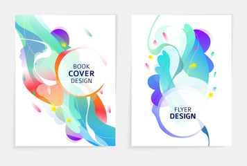 Set of designs for flyer, broshure, book's cover, poster, web, annual report - 266754812