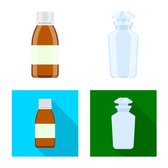 Isolated object of retail and healthcare icon. Collection of retail and wellness vector icon for stock.