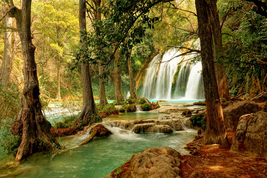 Mexico waterfall El Chiflon