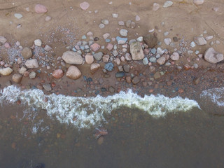 Top view of shore