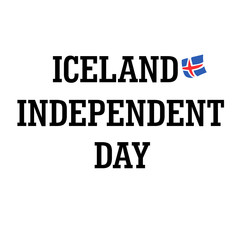 Happy Iceland Independence Day Celebration Flag Vector Template Design Illustration