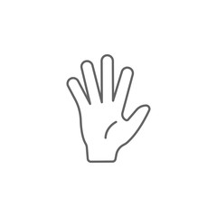 Fototapeta premium Hand, friend icon. Element of friendship icon. Thin line icon for website design and development, app development. Premium icon