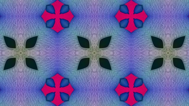 Looped Abstract pastel colored kaleidoscope or mandala.