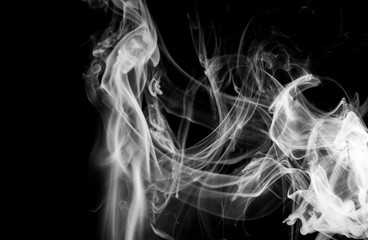 Smoke on black background