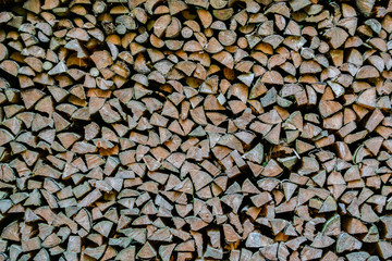 Fire wood at a woodpile