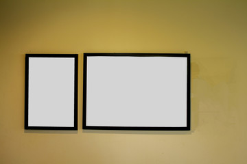 empty frames on the wall