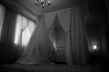 Beautiful wedding dress view