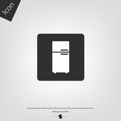 Fridge icon. Vector illustration sign