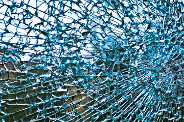 broken safety glass