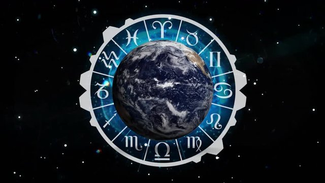 Zodiac sign clock