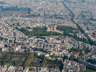vue aérienne du jardin du Luxembourg à Paris 
