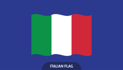 Fototapeta premium Italy flag, vector icon. Italian national symbol