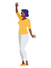 elegant afro businesswoman avatar character