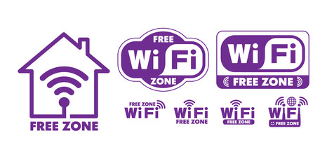 WiFi free zone sticker
