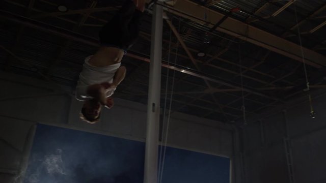 Extreme sports slow motion trampoline