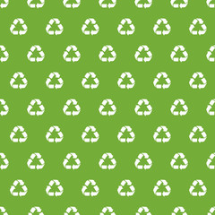 Recycle Pattern. Endless Background. Seamless