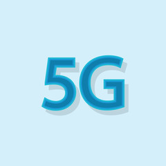 5G Vector Icon. 5th Generation Wireless Internet Network Connection Information Technology Illustration. Mobile devices telecommunication business web networking.